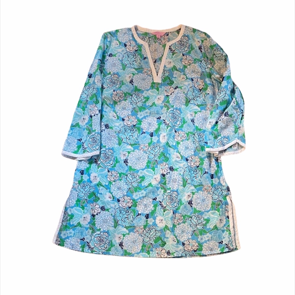 Lilly Pulitzer | floral tunic swim cover up sz med
